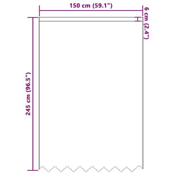 Spitzenvorhang mit Vorhängen Floral Weiß 245x150cm Polyester