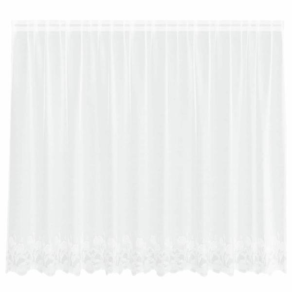 Spitzenvorhang mit Vorhängen Weiß 300 x 180 cm Polyester