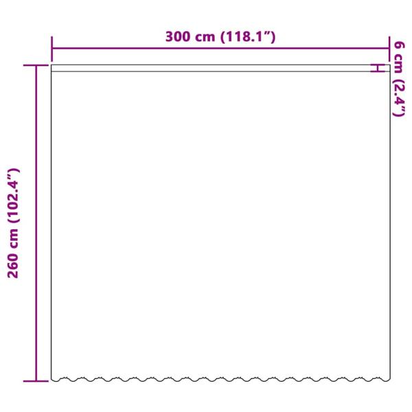 Spitzenvorhang mit Vorhängen Floral Weiß 300 x 260 cm Polyester