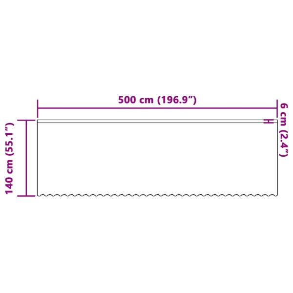 Spitzenvorhang mit Vorhängen Floral Weiß 500 x 140 cm Polyester