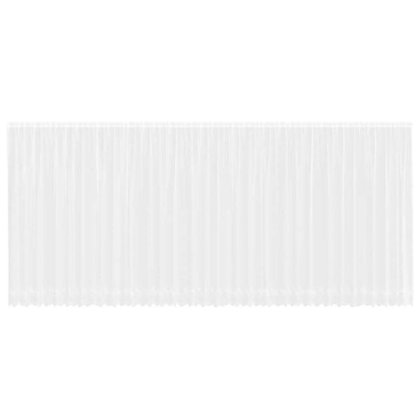 Spitzenvorhang mit Vorhängen Floral Weiß 900 x 200 cm Polyester