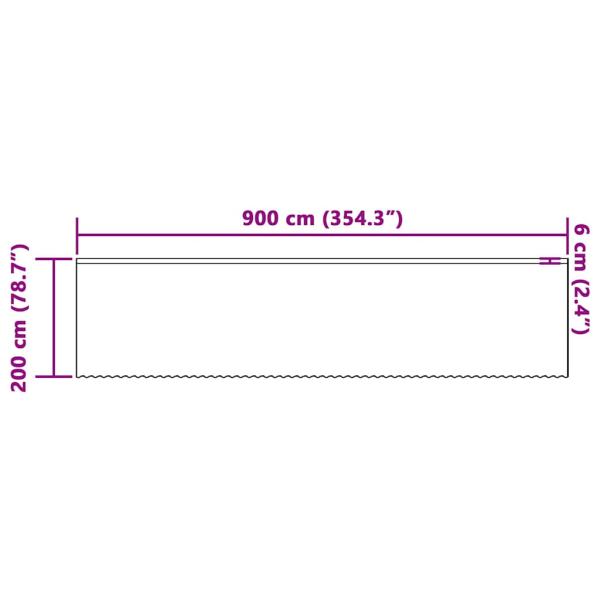 Spitzenvorhang mit Vorhängen Floral Weiß 900 x 200 cm Polyester