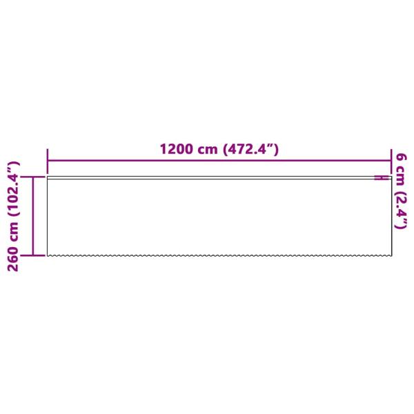 Spitzenvorhang mit Vorhängen Floral Weiß 1200 x 260 cm Polyester