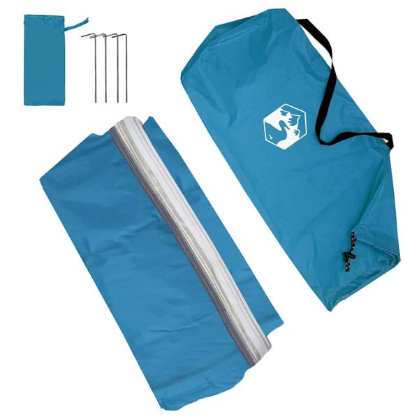 Zelt mit Dach Sonstiges mit Luftentlüftung Blau und Schwarz 190 x 150 x 185 cm