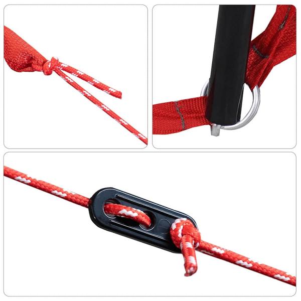 Zelt Grau und Orange und Schwarz 285 x 255 x 245 cm Polyester