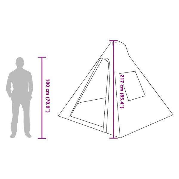 Zelt mit Dach Sonstiges Grau und Orange und Schwarz 383 x 338 x 217 cm