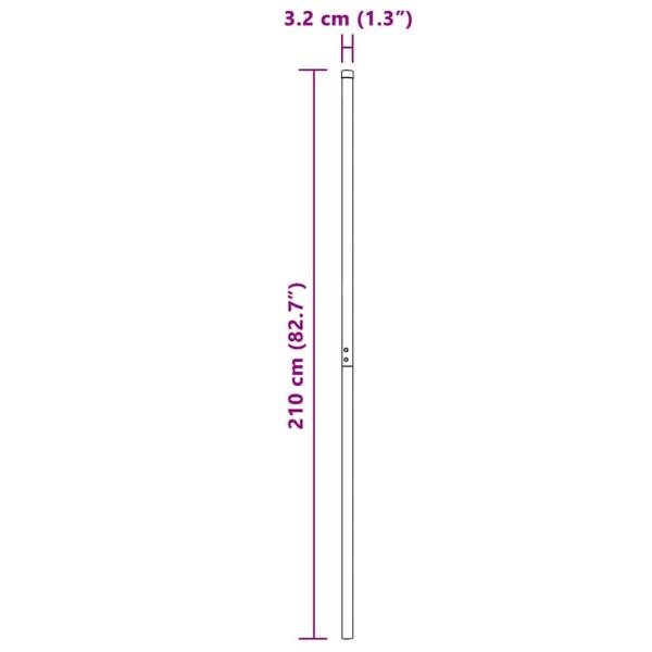 Zaunpfosten 12 pcs Silber 210 cm Galvanisierter Stahl