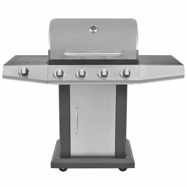 Gas Grill Silber 132 x 61 x 118 cm Edelstahl