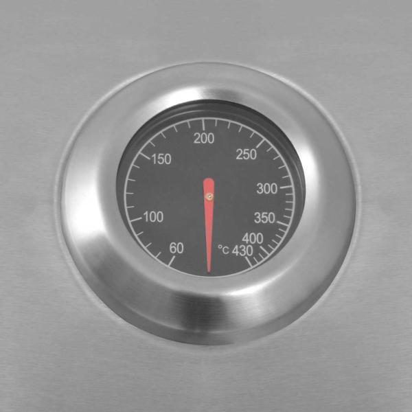 Gas Grill Silber 132 x 61 x 118 cm Edelstahl
