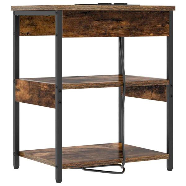 Nachttische 2 pcs Räuchereiche 41 x 31 x 51 cm Holzwerkstoff