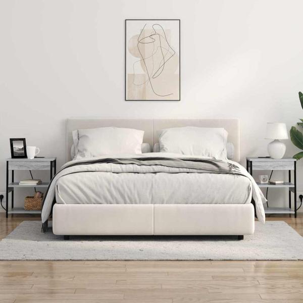 Nachttische 2 pcs Grau Sonoma 41 x 31 x 51 cm Holzwerkstoff