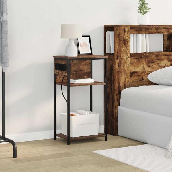 Nachttisch Räuchereiche 28,1 x 40,9 x 75 cm Holzwerkstoff