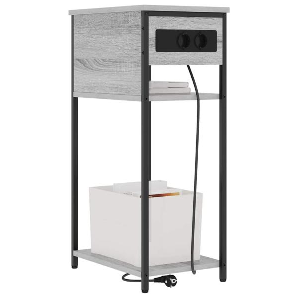 Nachttisch Grau Sonoma 28,1 x 40,9 x 75 cm Holzwerkstoff