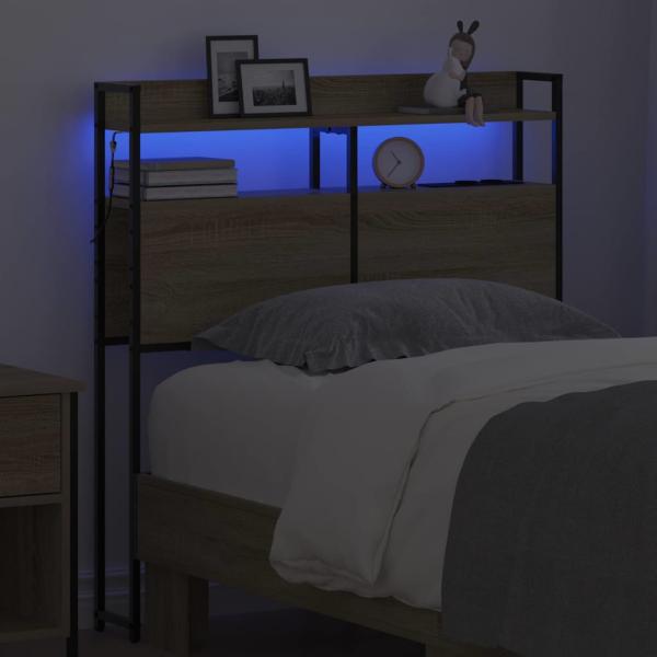 Stauraum-Kopfteil Sonoma Eiche 75 cm Holzwerkstoff