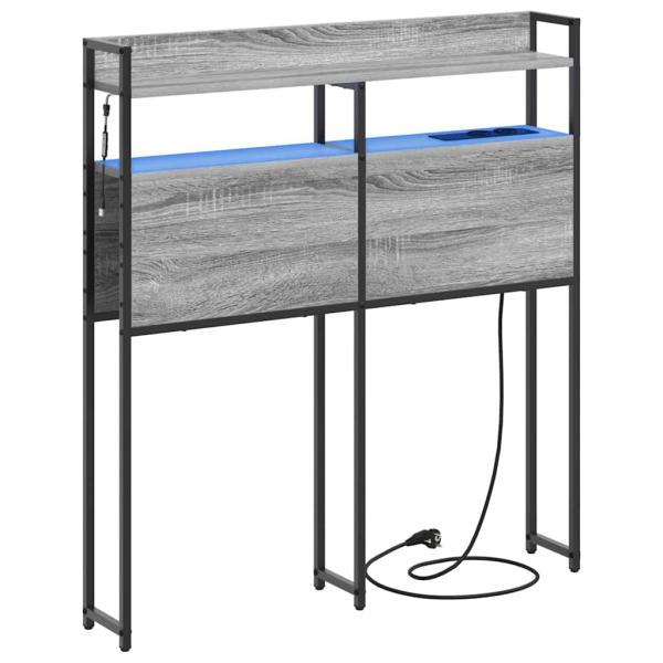 Stauraum-Kopfteil Grau Sonoma 75 cm Holzwerkstoff