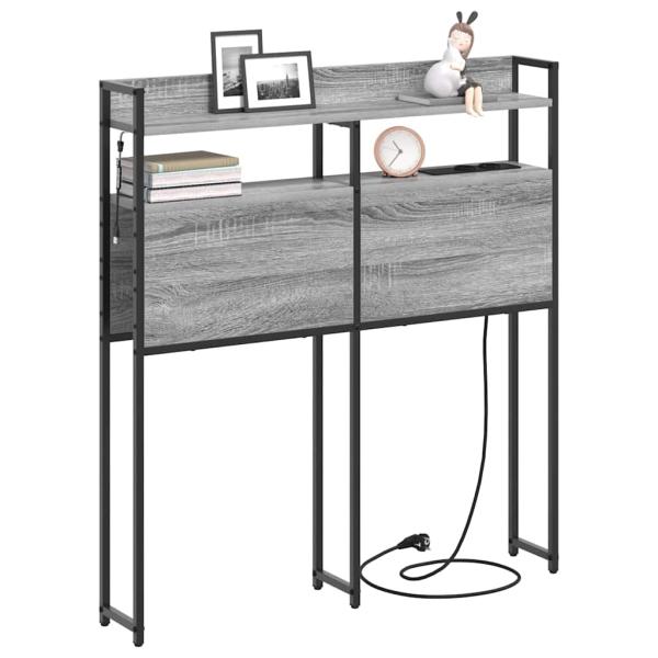 Stauraum-Kopfteil Grau Sonoma 75 cm Holzwerkstoff