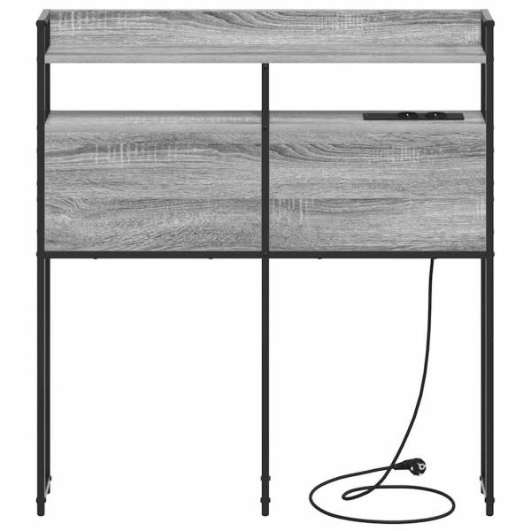 Stauraum-Kopfteil Grau Sonoma 75 cm Holzwerkstoff