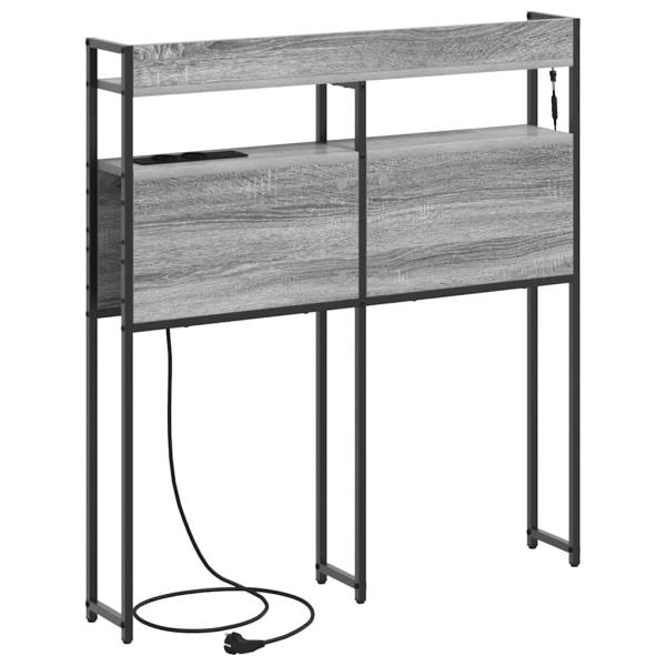 Stauraum-Kopfteil Grau Sonoma 75 cm Holzwerkstoff