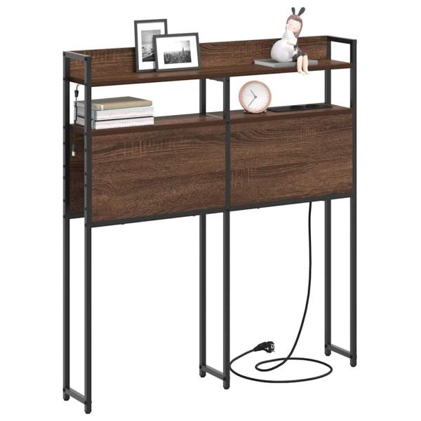 Stauraum-Kopfteil Braune Eiche 75 cm Holzwerkstoff