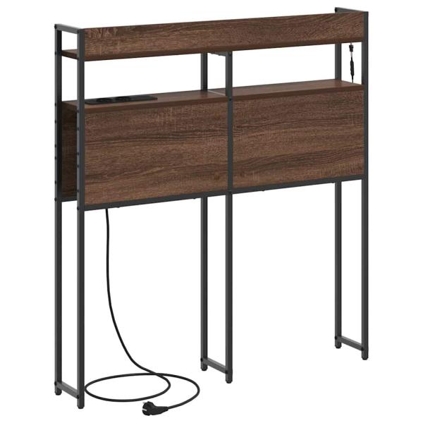 Stauraum-Kopfteil Braune Eiche 75 cm Holzwerkstoff