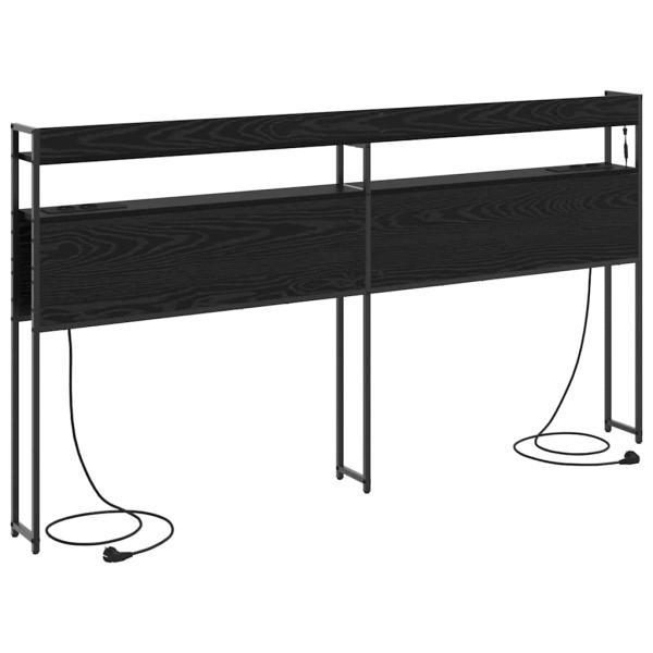 Stauraum-Kopfteil Schwarze Eiche 180 cm Holzwerkstoff