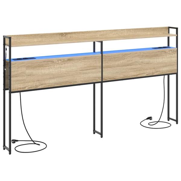 Stauraum-Kopfteil Sonoma Eiche 180 cm Holzwerkstoff