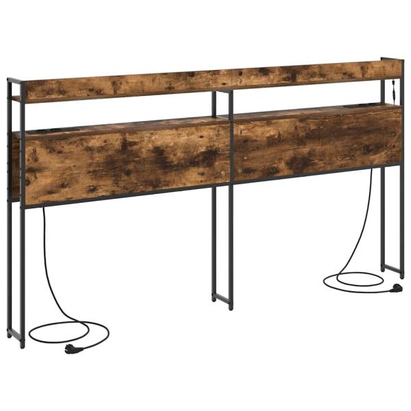Stauraum-Kopfteil Räuchereiche 180 cm Holzwerkstoff