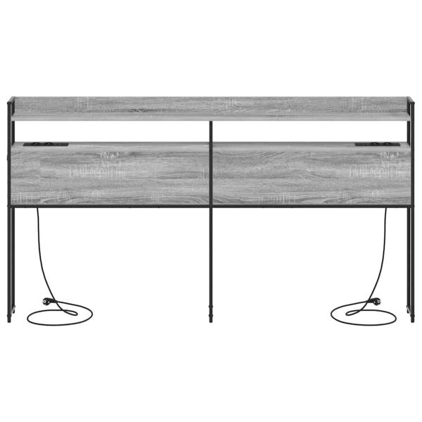 Stauraum-Kopfteil Grau Sonoma 180 cm Holzwerkstoff