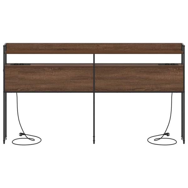 Stauraum-Kopfteil Braune Eiche 180 cm Holzwerkstoff