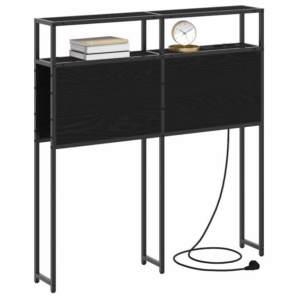 Stauraum-Kopfteil Schwarze Eiche 75 cm Holzwerkstoff