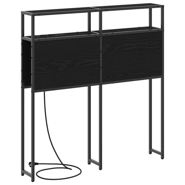 Stauraum-Kopfteil Schwarze Eiche 75 cm Holzwerkstoff