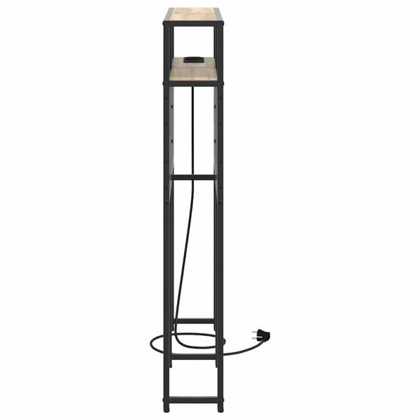 Stauraum-Kopfteil Wandmontiert mit Kopfteil mit Speicher Sonoma Eiche 75 cm Holzwerkstoff