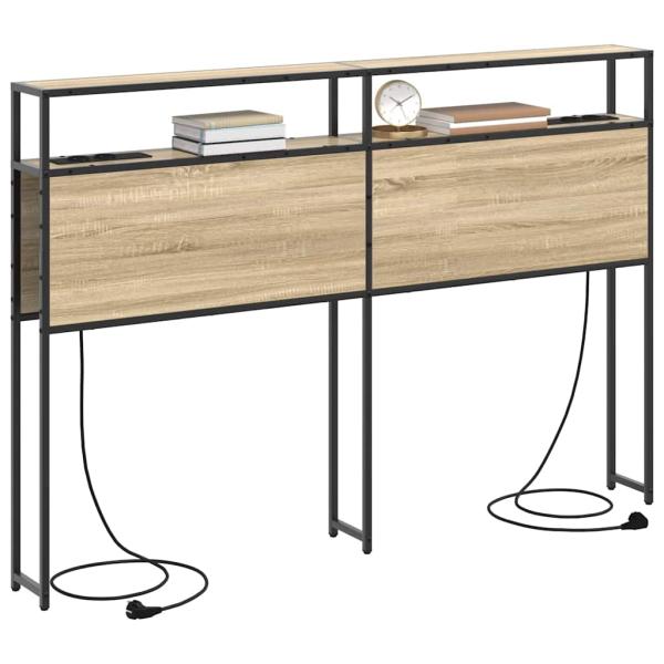 Stauraum-Kopfteil Sonoma Eiche 120 cm Holzwerkstoff