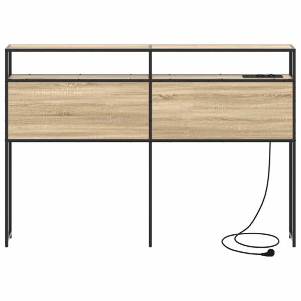 Stauraum-Kopfteil Sonoma Eiche 120 cm Holzwerkstoff