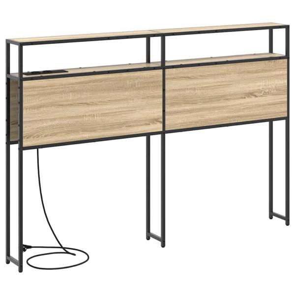 Stauraum-Kopfteil Sonoma Eiche 120 cm Holzwerkstoff