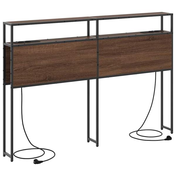 Stauraum-Kopfteil Braune Eiche 120 cm Holzwerkstoff
