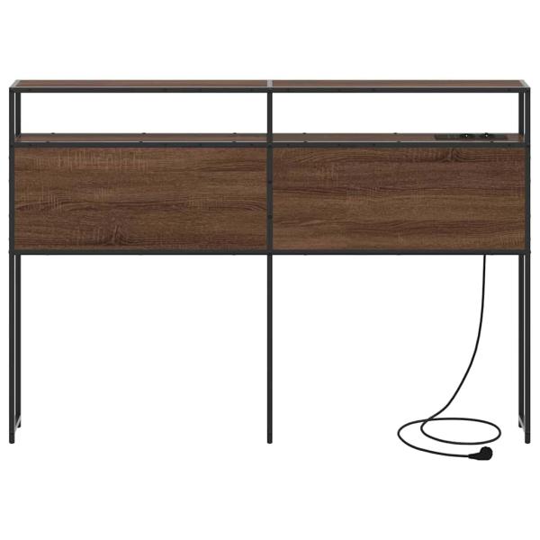 Stauraum-Kopfteil Braune Eiche 120 cm Holzwerkstoff