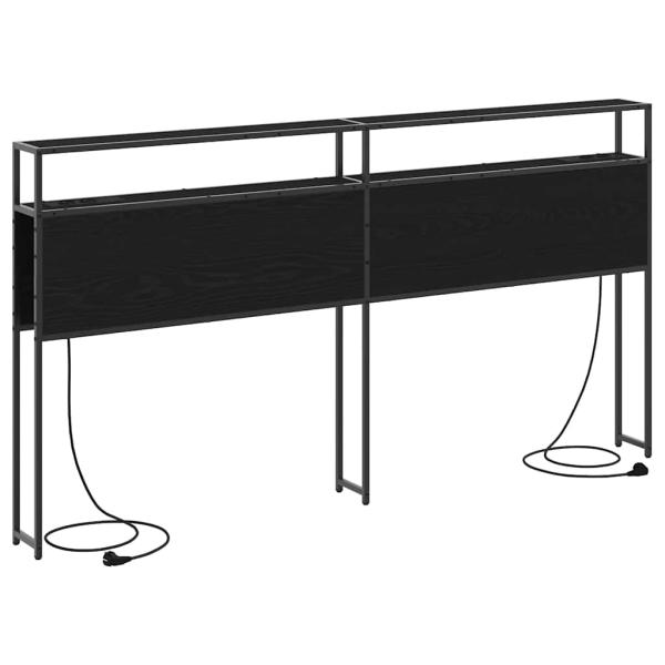 Stauraum-Kopfteil Schwarze Eiche 200 cm Holzwerkstoff