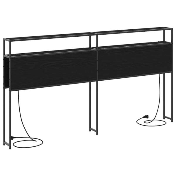 Stauraum-Kopfteil Schwarze Eiche 200 cm Holzwerkstoff