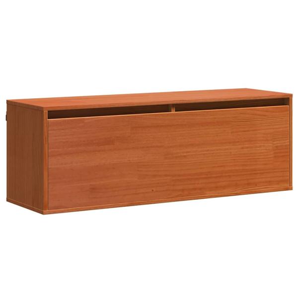 Wandschrank Wachsbraun 100 x 30 x 35 cm Massivholz Kiefer