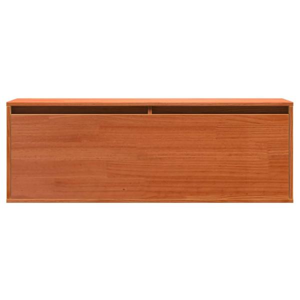 Wandschrank Wachsbraun 100 x 30 x 35 cm Massivholz Kiefer