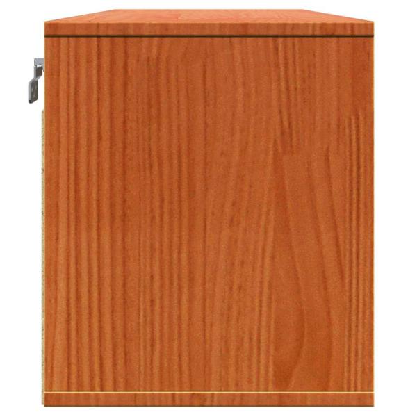 Wandschrank Wachsbraun 100 x 30 x 35 cm Massivholz Kiefer