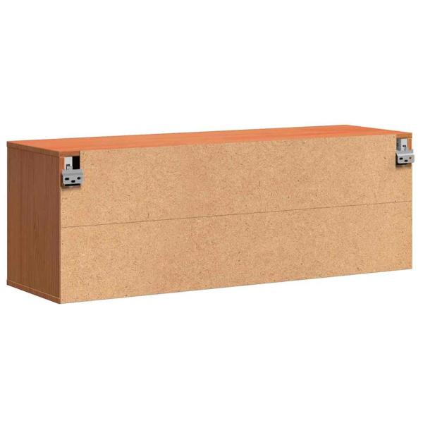 Wandschrank Wachsbraun 100 x 30 x 35 cm Massivholz Kiefer