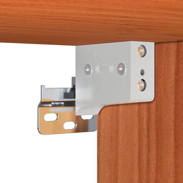 Wandschränke Wandmontiert mit Speicher mit Tür 2 pcs Wachsbraun 100 x 30 x 35 cm