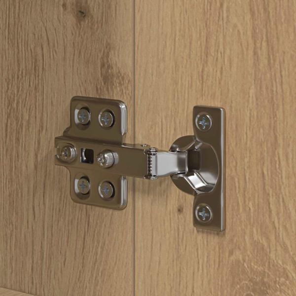 Küchenschrank mit Schubladen mit Regal mit Speicher mit Tür Eiche handwerklich Holzwerkstoff