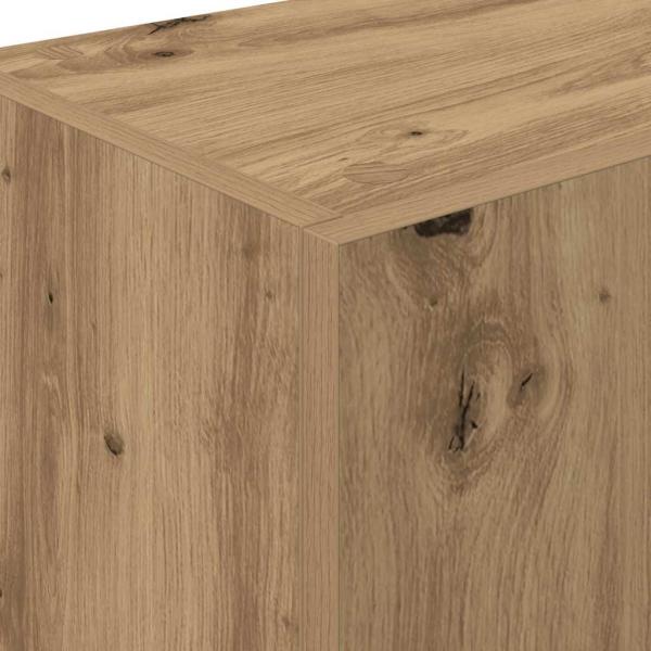 Küchenschrank mit Schubladen mit Regal mit Speicher mit Tür Eiche handwerklich Holzwerkstoff