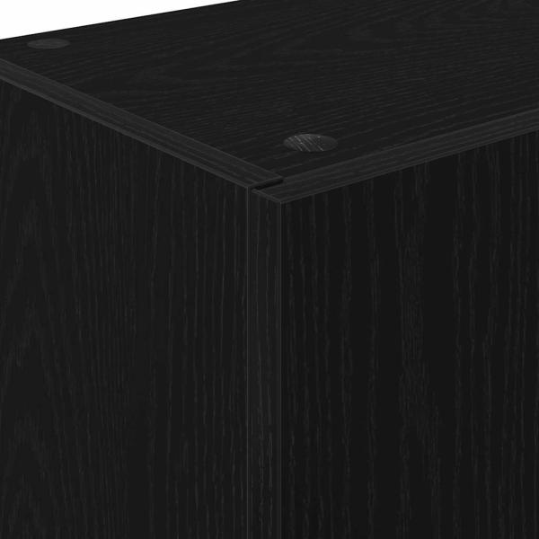 Küchenschrank mit Schubladen mit Regal mit Speicher mit Tür Schwarze Eiche Holzwerkstoff