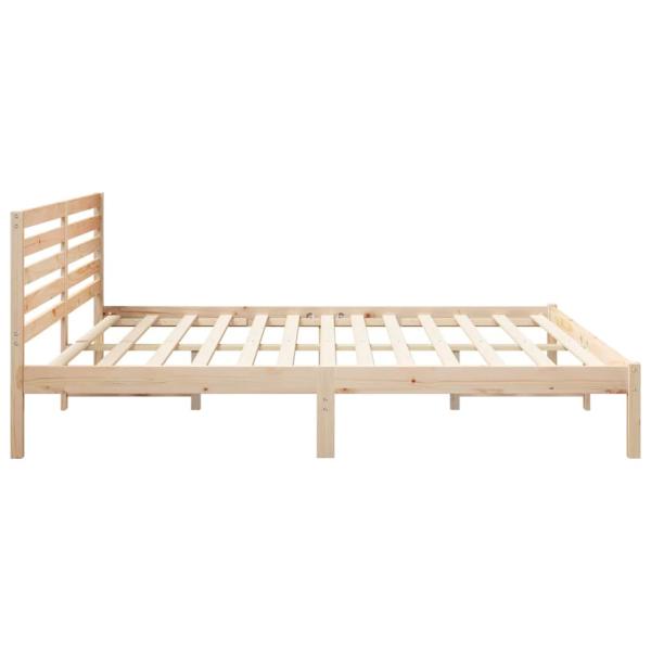 Bettgestell mit Kopfteil Braun 180 x 200 cm Massivkiefer