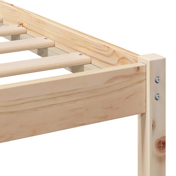 Bettgestell mit Kopfteil Braun 120 x 190 cm Kiefernholz