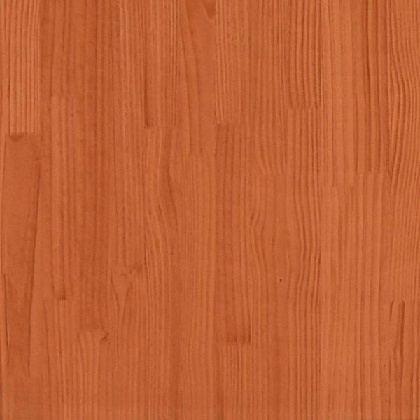 Bettgestell mit Kopfteil Wachsbraun 160 x 200 cm Kiefernholz